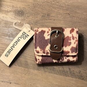 No Boundaries cow print Trifold Wallet with Snap Closure